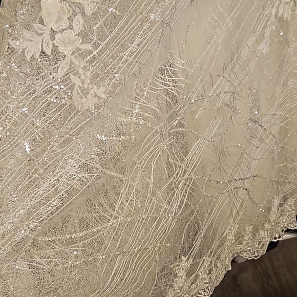 Galina Signature Beaded Mermaid Wedding Dress with Free Veil - Picture 3 of 15